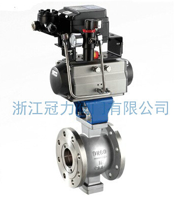 V型球阀气体,液体,固态颗粒统统放行