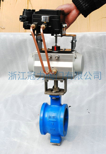 气动V型调节球阀可出色的应用在各个管道系统